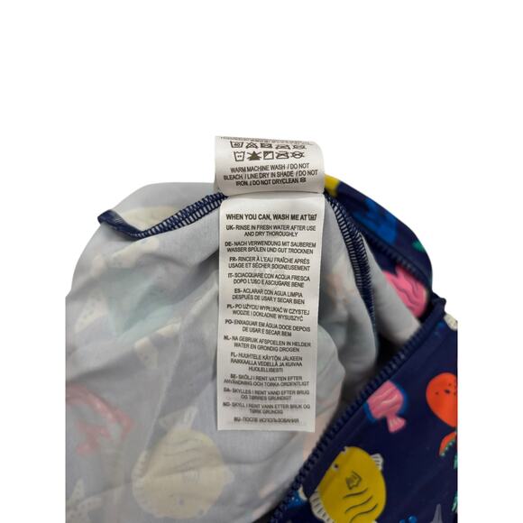 Baby Boden Swim Set Kids 2-3Y 98cm Navy Two Piece Rash Guard Ocean Life UPF 50+ - Picture 8 of 16